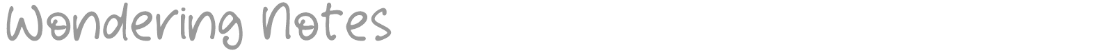 Wondering Notes font preview